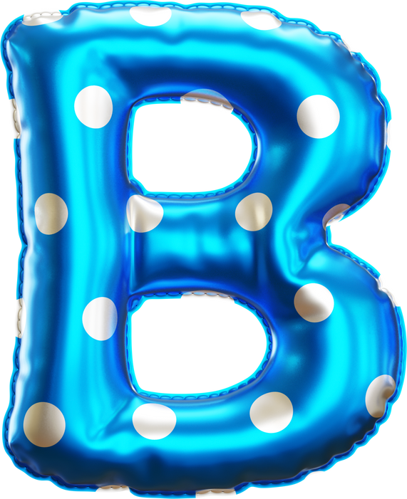 Letter B Polka Dot Foil Balloon