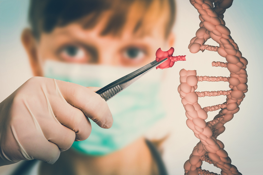 Genetic engineering and gene manipulation concept